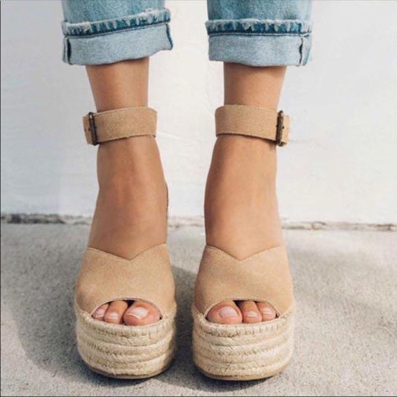 Soludos | Positano Platform Wedge Sandals Size 10 - Picture 3 of 5